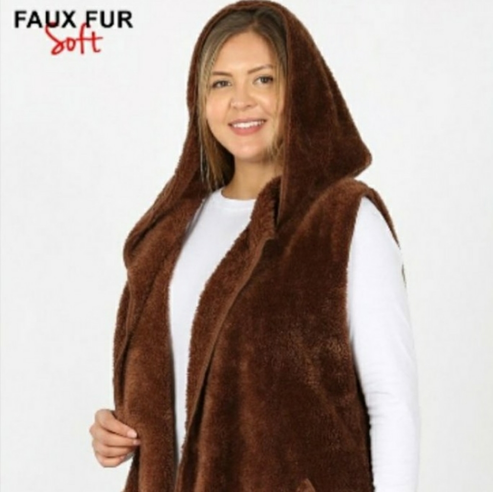 Faux Fur Cocoon Vest